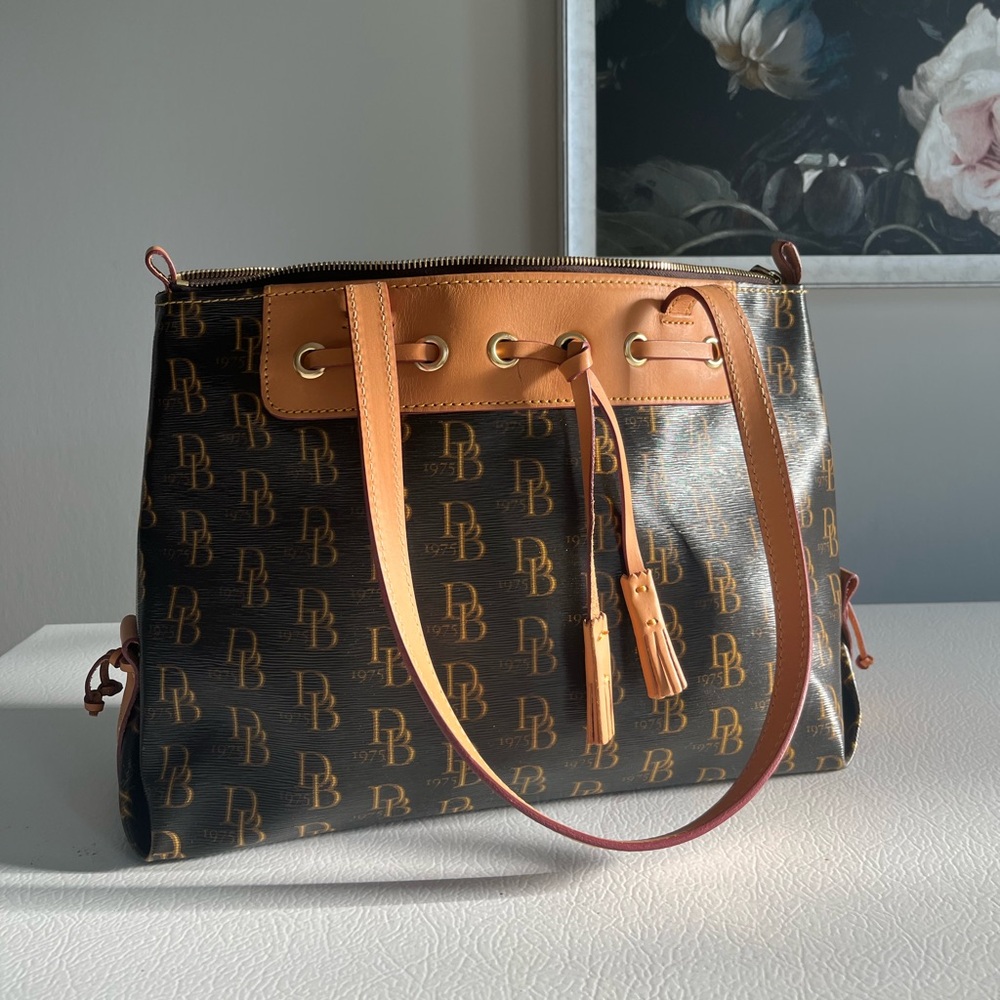 Dooney & Bourke Brown and Tan Shoulder Bag
